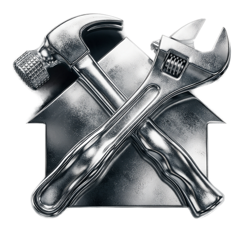 Home Improvement, chrome hammer and wrench