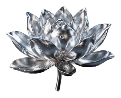 Health, chrome lotus flower